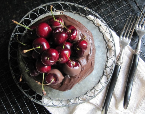 Chocolate Cherry Cake with Chocolate Covered Cherries
