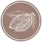 large graphic with cacao pod for once upon a chocolate life blog.