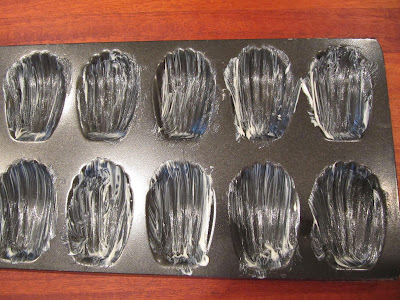 Overhead view of a special Madeleine tin for making Chocolate Madeleines also known a Madeleines au Chocolat.